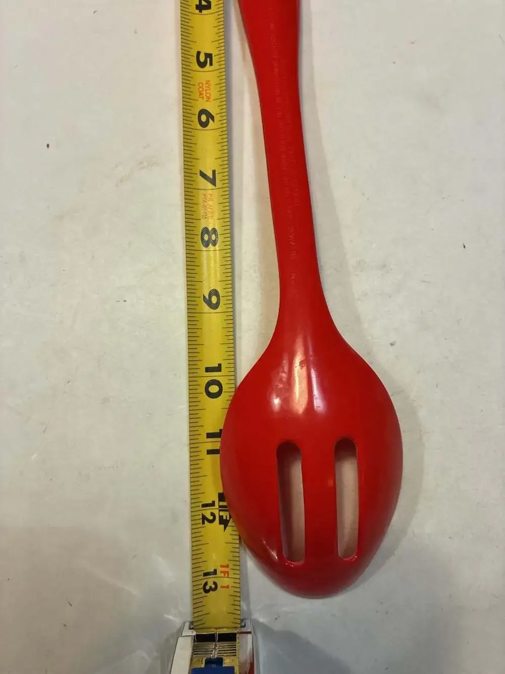 Betty Crocker Red Melamine Slotted Serving Spoon
